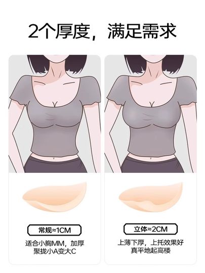 lulunrsen无痕乳贴女小胸显大聚拢上托硅胶加厚薄款防滑防凸胸贴