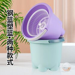 Thickened Rotate Mop Bucket Single Bucket Mop Bean Bag Mop Wet and Dry Dual Use Hand-Washing Free Mop Good God Mop Clean