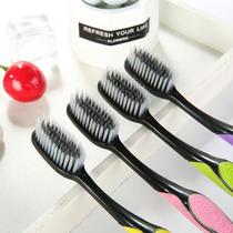 New 30-piece adult household bamboo charcoal toothbrush with fine soft bristles individually packaged family pack