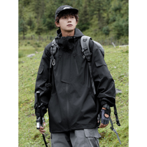 Li Ning Windproof and Waterproof Jacket Jacket Mens Spring and Autumn Mountain Series Outdoor Handsome American Fashion Brand Functional Mountaineering Workwear