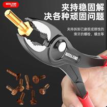 Sliding tooth screw pliers multi-functional carp mouth pliers sliding wire pliers sliding tooth screw removal pliers fish tail pliers rusty screws