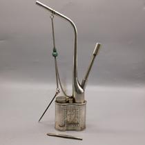 Antique copper nostalgic antique old collection folk old objects ICY old goods old-fashioned pure white copper gilt hookah silver smoke