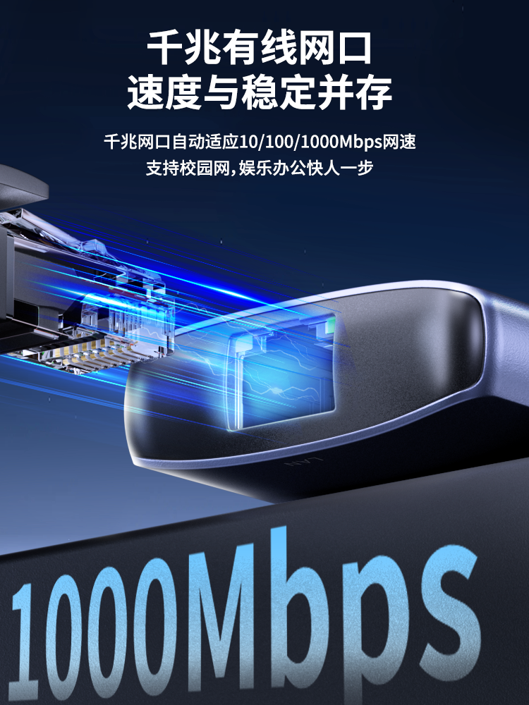 Wopu Docking Station Type-C Expansion HDMI Screen Projection Hub USB Splitter Network Cable Multi-Interface Adapter Suitable for Computers iPad Laptops Tablets Thunderbolt 4 Three-Screen Simultaneous Display