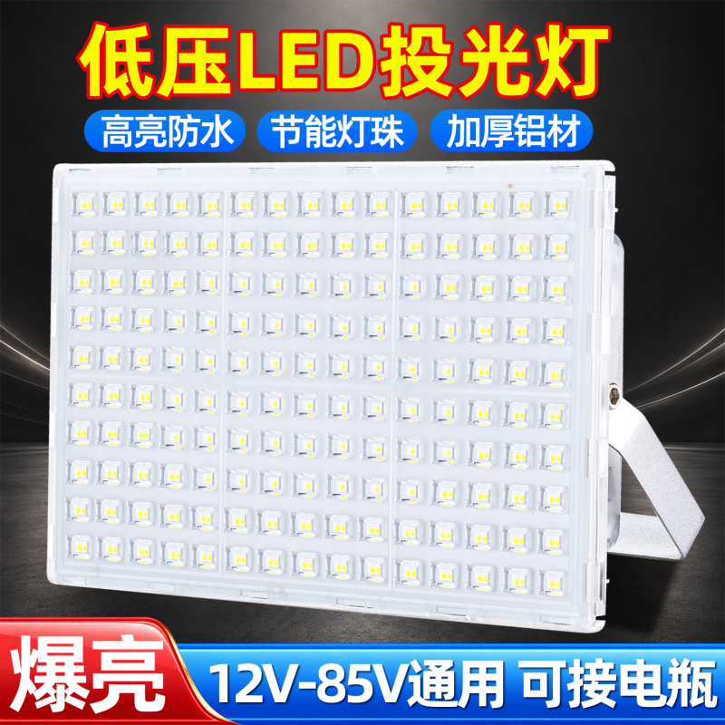 Dc 12V24V36V48V Low Voltage Ant Floodlight High Power Marine Battery Night Market Street Stall Lighting