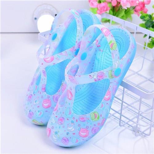 Croc Shoes, Sandals, Closed-Toe Indoor and Outdoor Printed Sandals, Women's Summer Non-Slip Soft-Soled Jelly Shoes, Casual Beach Shoes