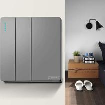 Two-on three-control multi-triple 86 single-on one-light surface-mounted three-on one-off panel-type concealed switch double-on midway