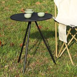 Folding Table, Ultra-Light Portable Outdoor Round Table, Adjustable Camping Table and Chairs, Camping Self-Driving Equipment and Supplies
