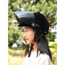 Yongsheng equestrian riding helmet for men and women outdoor protective helmet anti-UV mirror lightweight velvet autumn and winter half helmet