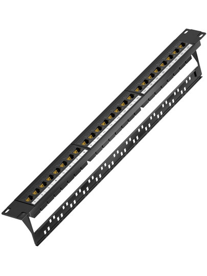 cat6六类网络配线架24口免打机柜网线配线架48口直通超五类理线架