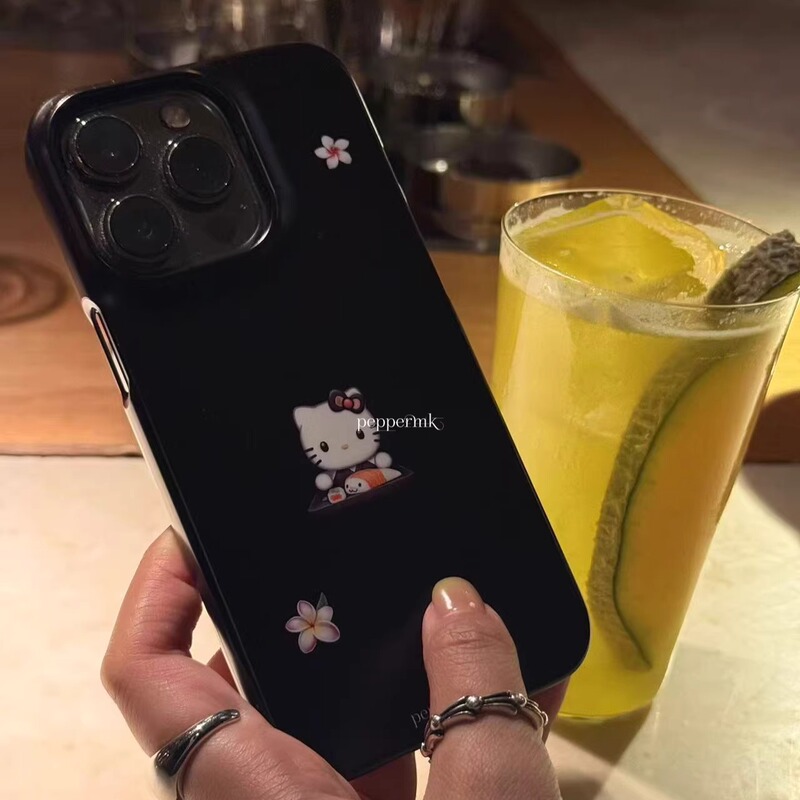 Peppermk Japanese-Style Sushi Kitty Emoji Korean Imported Frosted Film Fun iPhone Phone Case