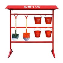 Fire equipment rack fire tool single row fire rack hanging shovel hook bucket ax shelf display rack single row display rack