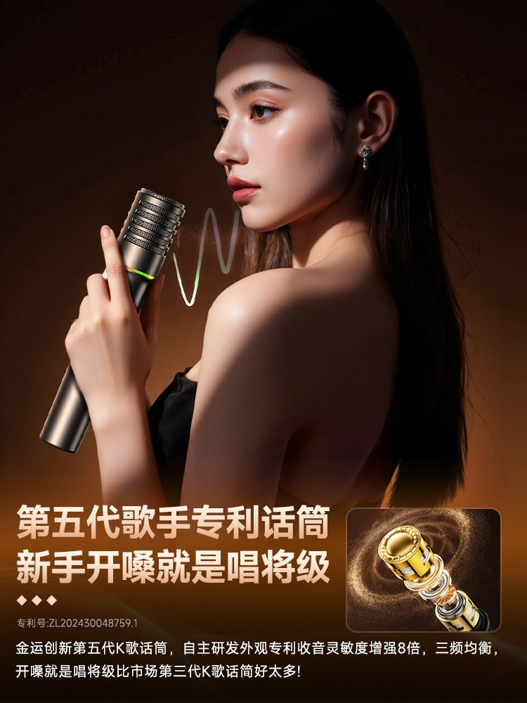 Jinyun S21 Microphone and Speaker Integrated Home Karaoke Bluetooth Speaker for Family Ktv Singing, Top Ten Brands