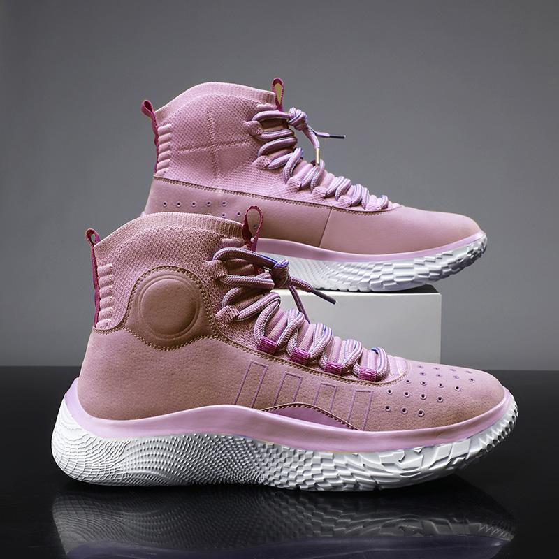 Official Brand Curry Basketball Shoes Championship 4Flotro Practical High-Top Purple Breathable Curry Student Sports Official Brand Curry Basketball Shoes Championship 4Flotro Practical High-Top Purple Breathable Curry Student Sports