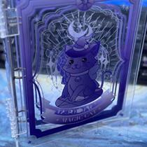 Acrylic card book custom-made book transparent loose-leaf book shell custom-made hand account notebook small A5A4 four-square grid