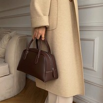 New Korean niche bowling large-capacity hand bag commuting retro bag portable Boston womens bag