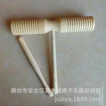 Orff percussion instrument smooth waxed double-ring barrel music lesson teaching aids high-bass double-ring barrel clapper