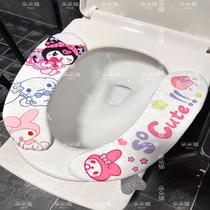 Cute cartoon toilet seat for all seasons toilet seat sticker household adhesive adult toilet seat