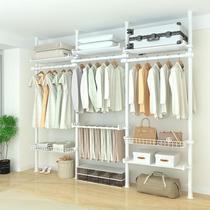 Upright wardrobe clothes drying rack rack clothes hanger floor-standing indoor bedroom home telescopic pole