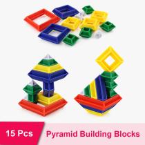 15 Pcs Kids Construction Set Pyramid Building Blocks for Kid