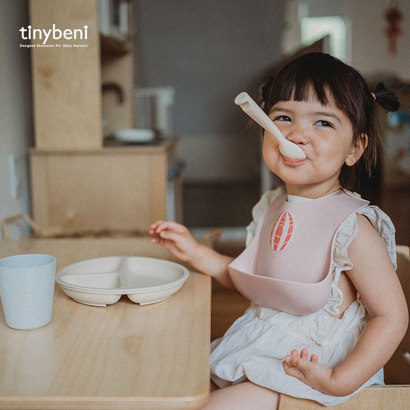 Tinybeni baby eating bib silicone waterproof and anti-dirty children's food supplement baby bib baby bib