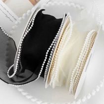 4cm Pearl Fish Tail Yarn Ribbon Bow Fresh Flower Bouquet