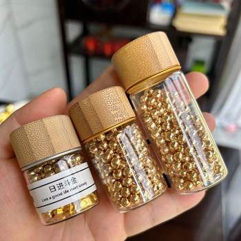 Gold beans small glass bottles small bottles glass jar gold beans bottles gold beans small bottle storage bottles gold bottles