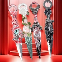 Kunai handmade knife Zixia kunai finished product retro high-value utility knife handmade gift unboxing ornaments