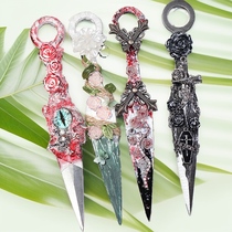 Kunai hand-made knife soul-breaking kunai finished product retro style high-looking utility knife handmade gift unboxing ornaments