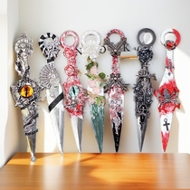 Hand-made knife finished student handbook art knife for opening express letters paper cutting half-edged decorative exquisite retro knife