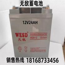 WESD invincible battery WD24-12 12V24AH lead-acid maintenance-free UPS EPS fire DC screen power supply
