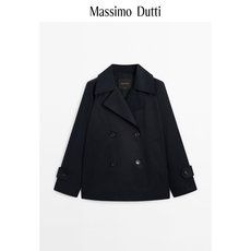 Аксессуары для бега 秋冬新款 massimodutti2024女装复古英伦风知识分子通勤风短版翻