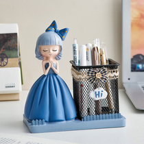 Creative light luxury style pen holder ornaments office desktop desk children girls birthday primary school students send teacher gifts