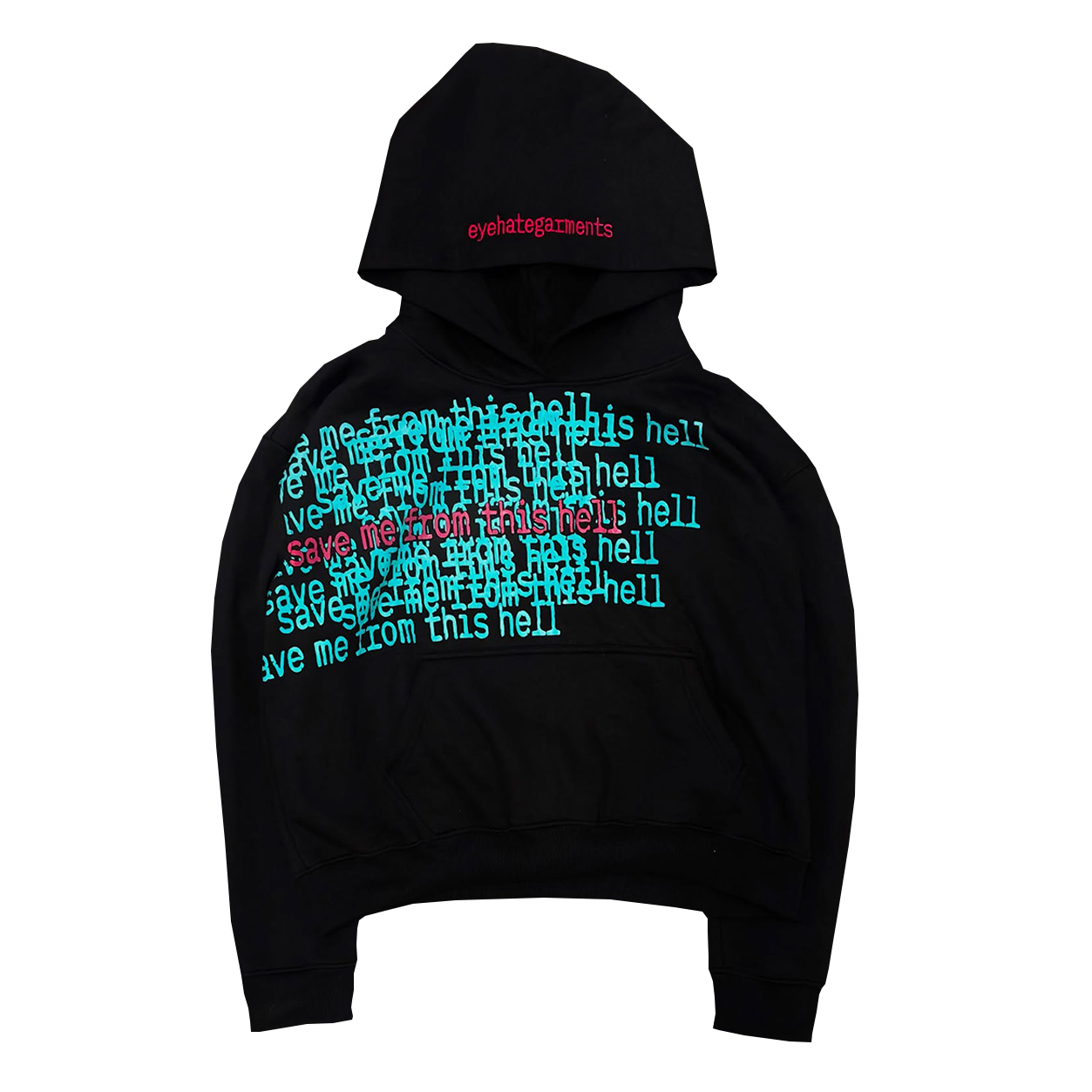 トップス Eyehategarments hoodie Hand-in-hand, passion creates | Eyehategarments slogan