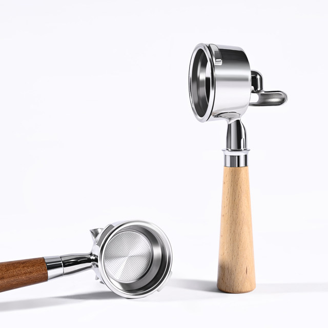 Gaggia coffee machine bottomless handle 58mm stainless steel solid wood GAGGIA bottomed extraction handle accessories universal