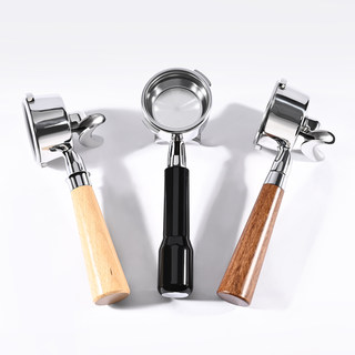 Gaggia coffee machine bottomless handle 58mm stainless steel solid wood gaggia bottomed extraction handle accessories universal