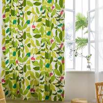 New Nordic Pastoral Pure Cotton Curtains Green Environmental Protection Living Room Bedroom Dormitory Half Floor Floor Curtains Finished Customization