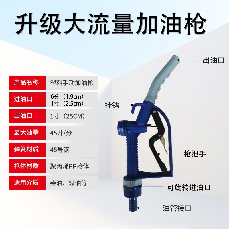 加油枪抽油泵塑料加油枪简易油枪尿素加注枪柴油抽油泵手动加油枪