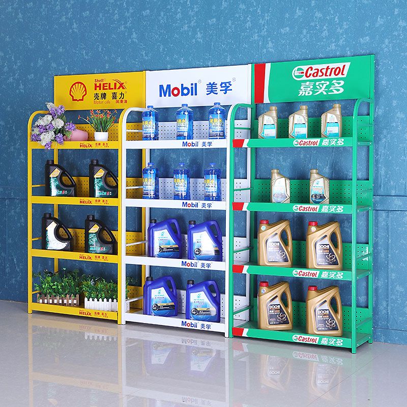 机油货架粮油调料展示架饮料架新款加厚超市货架小货架