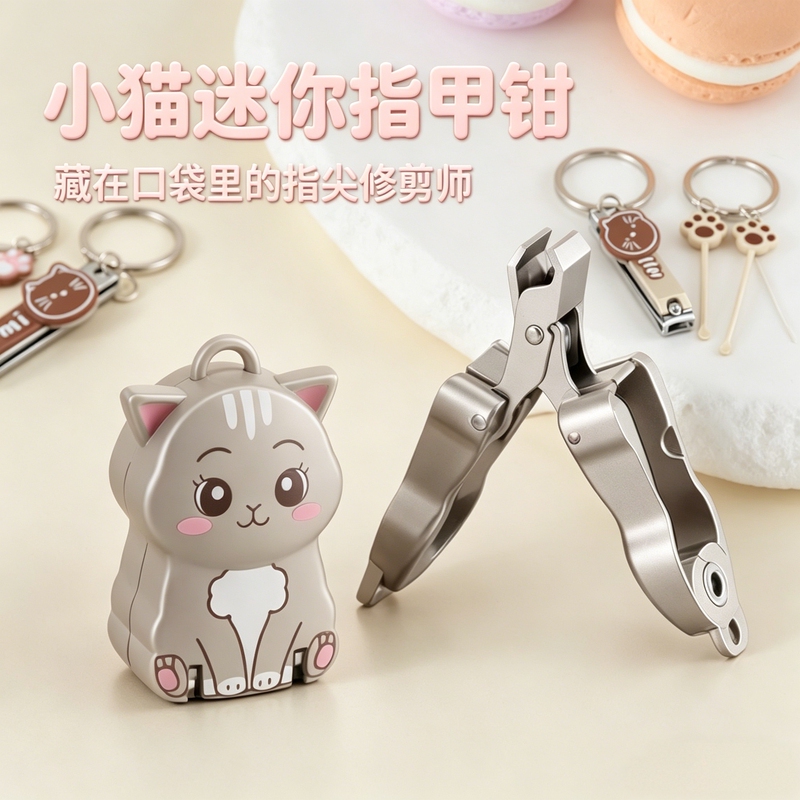 Cartoon Nail Scissors Cute Kitten Mini Portable Nail Clippers Girly Heart Children Adult Manicure Keychain Cartoon Nail Scissors Cute Kitten Mini Portable Nail Clippers Girly Heart Children Adult Manicure Keychain
