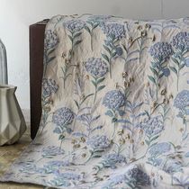 Blue Dandelion Gold Silk Jacquard Yarn Dyed Fabric Simple El