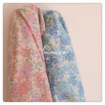 British imported Liberty Sea BlossomsTANA cotton clothing dress fabric pink blue