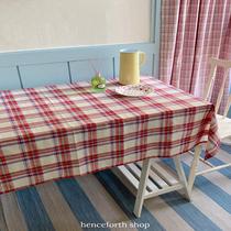 henceforth Korean ins bloggers same style plaid tablecloth red and green Christmas decoration cloth background door curtain cloth