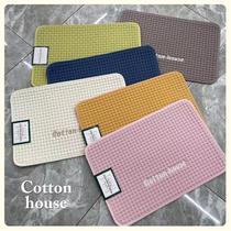 Korean imported bathroom door mats bathroom non-slip floor mats bathroom absorbent mats machine washable solid color foot mats for home use