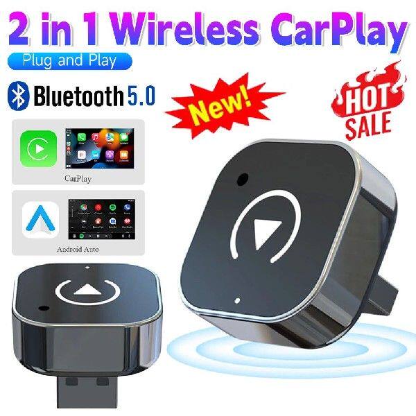 2 in 1 Wireless CarPlay Android Auto Adapter BT 5.0