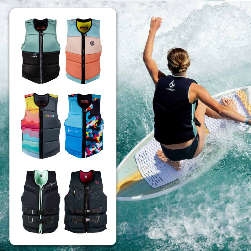 Ronix American Women's Water Sports Life Jacket for Wakeboarding, Kitesurfing, and Swimming, Anti-Collision, Buoyancy, Elastic, Slim Fit Ronix American Women's Water Sports Life Jacket for Wakeboarding, Kitesurfing, and Swimming, Anti-Collision, Buoyancy, Elastic, Slim Fit