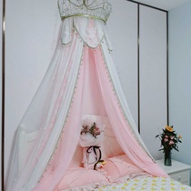 5ZW European princess bedside decoration bed curtain gauze curtain bed curtain childrens room ceiling gauze curtain mosquito net curtain bead curtain curtain