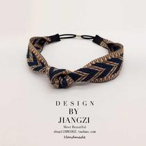 Retro ethnic style internet celebrity hairband female Korean headwear versatile going out temperament forest girl sweet hairband headband