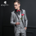 Nam tuxedo Suit tay áo Trình diễn Nhạc trưởng Trang phục Chú rể Váy cưới Ba mảnh Host Suit Nam đồ nam đẹp 2021 Suit phù hợp