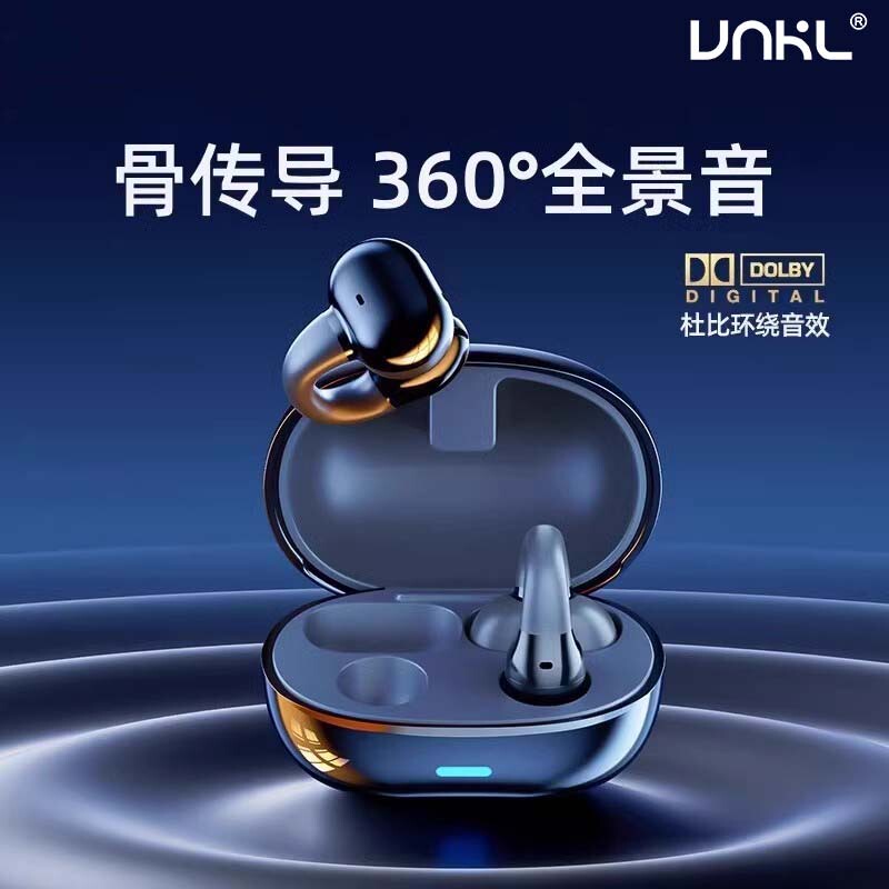 Berlin Voice Bone Conduction Bluetooth Earphones, True Wireless, for Sports and Running, Non-Intrusive, Clip-On, Air-Sensing, New Model