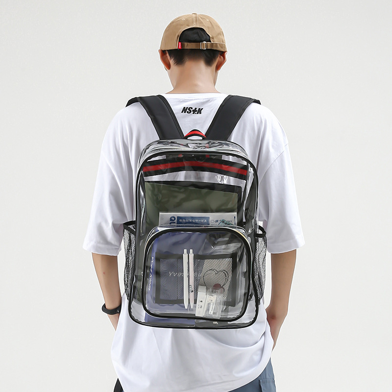 Amazon European and American Site 40 Silk Transparent Pvc Backpack Stadium Pvc Transparent Bag Pvc Student School Bag Amazon European and American Site 40 Silk Transparent Pvc Backpack Stadium Pvc Transparent Bag Pvc Student School Bag